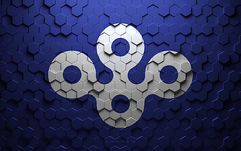 Flag of Osaka, honeycomb art, Osaka hexagons flag, Osaka, 3d hexagons art, Osaka flag HD wallpaper