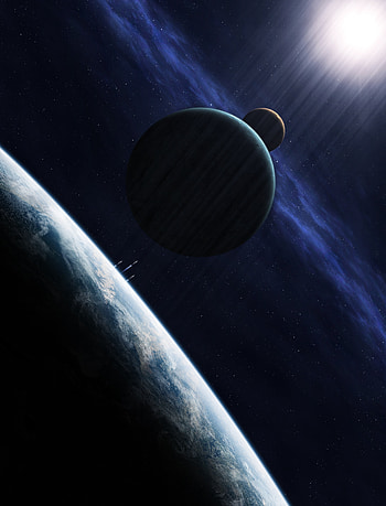 Fantasy, dark planets, space, shine HD phone wallpaper