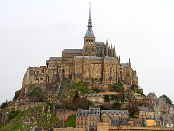 Mont Saint Michel, island, structure, culture, fort, monastery, abbey, historical, church HD wallpaper