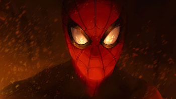Spiderman Fire, spiderman, superheroes, digital-art, artwork HD wallpaper