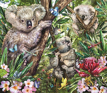 Koalas, bears, schory, lori, puzzle HD wallpaper