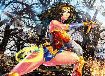 Wonder Woman Colorful Artwork, wonder-woman, artwork, artist, digital-art, superheroes HD wallpaper