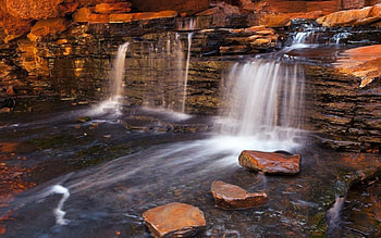 Golden waterfall, river, scene, landscape, , rocks, stones, waves, waterfall, nature, , water, forest, stream HD wallpaper