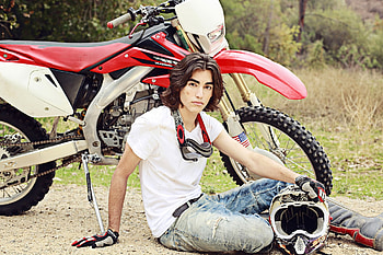 Avan Jogia, motorcycle, actor, man HD wallpaper