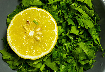 Food, Greens, Lemon, Fruit, Parsley HD wallpaper