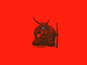 Samurai, warrior, minimal, art HD wallpaper