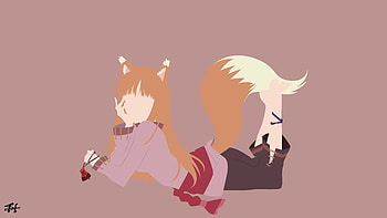 Spice and Wolf, Holo , Minimalism style, Skitter art HD wallpaper