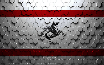 Flag of Tuscany, honeycomb art, Tuscany hexagons flag, Tuscany, 3d hexagons art, Tuscany flag HD wallpaper