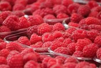 Food, Raspberry, Berries, Ripe, Bowls HD wallpaper