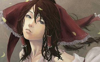 Touhou, Amazing, Manga, Medium Hair, Cute, Smile, Beautiful, Gorgeous, Sad, Blue Eyes, Ribbon, Emotional, Brown Hair, Anime Girl, Upset, Bow, Lovely, Awesome, Anime, Pretty, Sweet, Serious, Hakurei, Dark, Sexy, Reimu HD wallpaper