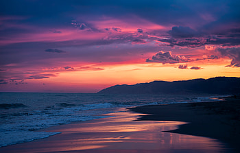 Coast Sunrises Sky Catalonia, sunrise, coast, nature HD wallpaper