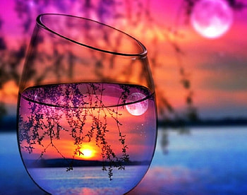 Moonlight Reflection, attractions in dreams, colors, beautiful, reflections, creative pre-made, summer, love four seasons, lakes, glass, nature, lovely, moons HD wallpaper