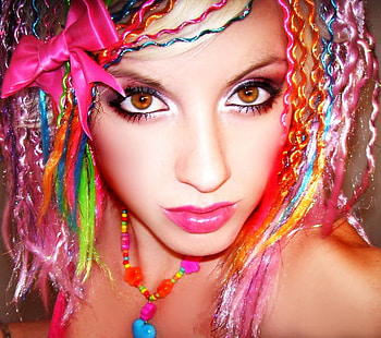 Rainbow Girl, colors, girl, rainbow, brite HD wallpaper