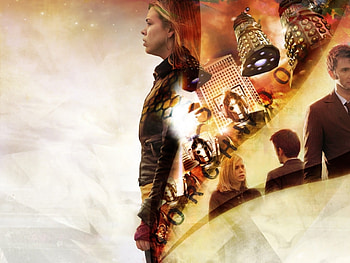rose tyler david tennant dalek cybermen doctor who doomsday tenth doctor journeys end w Art HD wallpaper