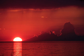 Sun Setting On Lake Ontario, lake, sunset, nature HD wallpaper