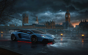 Lambo Evening Manipulation , lamborghini, cars, manipulation, artist, artwork, digital-art HD wallpaper