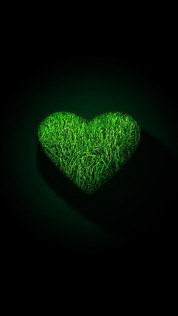 Green Heart, Green, Heart HD phone wallpaper