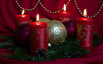 ღ.Xmas Advent to Candles.ღ, celebrations, winter, festival, colors, stars, bows, charm, candles, happy, adorable, sweet, blessings, merry, pretty, fire, lovely, holidays, prayer, cute, ribbons, xmas, warmth, holy, cone pines, new year, greeting, ornaments, beads, beautiful, balls, seasons, red, christmas, love, lights, decorations, cool, splendor HD wallpaper