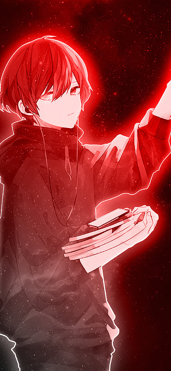 Anime Character Neon, red, Pinterest, Animeboy, frulo, space HD phone wallpaper