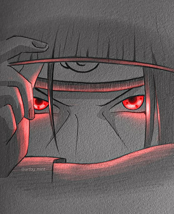 Itachi, eye, art HD phone wallpaper