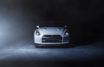 Nissan, Smoke, Cars, Gt-R, Front End, Limber, R35 HD wallpaper