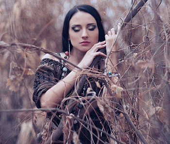 Dreaming, girl, model, beauty HD wallpaper
