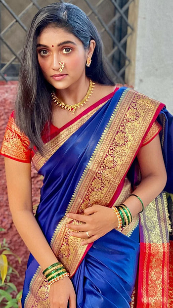 Rinku Rajguru, bollywood actress, saree beauty HD phone wallpaper