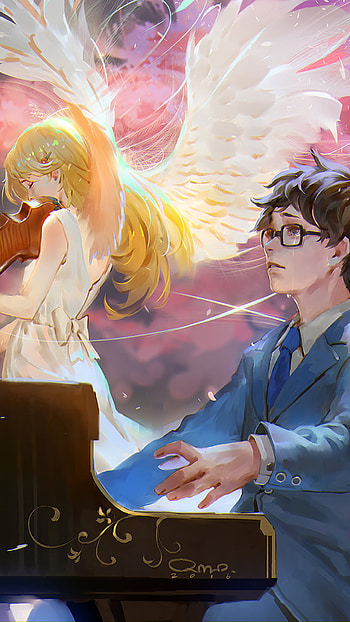 Kousei Arima, Kaori Miyazono, Anime, Your Lie in April HD phone wallpaper