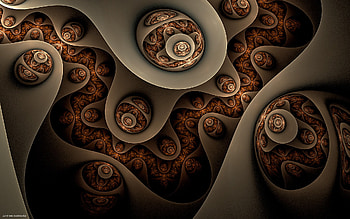 Brown, cgi, abstract, 3d, art HD wallpaper