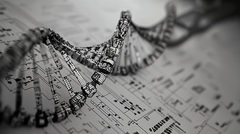 DNA Code — Genetic Symphony, DNA Structure, Double Helix, Sheet Music HD wallpaper