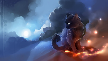 ... Anime Cat Warrior Cat Â· Anime Cat Cute ... HD wallpaper