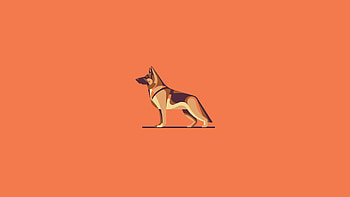 German Shepherd Illustration, german-shepherd, animals, dog, illustration, artist, artwork, digital-art HD wallpaper