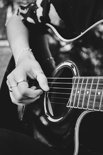 Music, Hand, Guitar, Musical Instrument, Bw, Chb, Guitar Player, Guitarist HD phone wallpaper