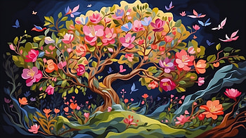 Vibrant garden, plant, nature, tree, colorful HD wallpaper
