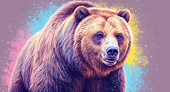 Vibrant Grizzly: A Ultra Experience, grizzly, bear, Wildlife, artistic, colorful HD wallpaper