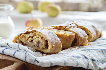Strudel Food, Baking, , Background HD wallpaper