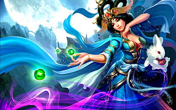 ELEGANT DANCER, elegant, chang e smite, dancer, smite, game, goddess HD wallpaper