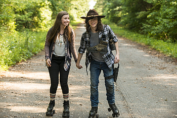 The Walking Dead, Carl Grimes, Tv Show, Chandler Riggs, Enid (The Walking Dead), Katelyn Nacon HD wallpaper