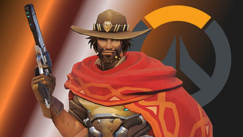 McCree, Minimalist , Overwatch hero, Stylish design HD wallpaper