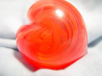 Heart, marble, abstract, red HD wallpaper