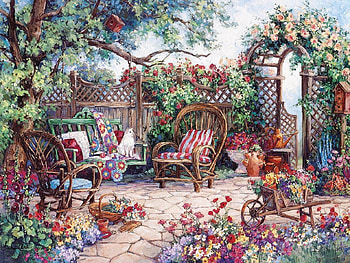 vintage garden, natur, retro, garden, vintage HD wallpaper