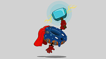 Thor As A Mighty Donut, thor, artwork, artist, art, digital-art, minimalism, superheroes HD wallpaper