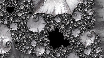 Trippy Psychedelic Fractal, grey, black, white, Abstract, fractal, abstract black HD wallpaper