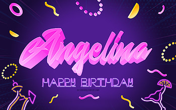 Happy Birtay Angelina, , Purple Party Background, Angelina, creative art, Happy Angelina birtay, Angelina name, Angelina Birtay, Birtay Party Background HD wallpaper