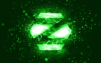 Zorin OS green logo, , green neon lights, Linux, creative, green abstract background, Zorin OS logo, OS, Zorin OS HD wallpaper