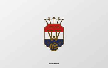 Willem II FC, white background, Dutch football team, Willem II FC emblem, Eredivisie, Tilburg, Netherlands, football, Willem II FC logo HD wallpaper