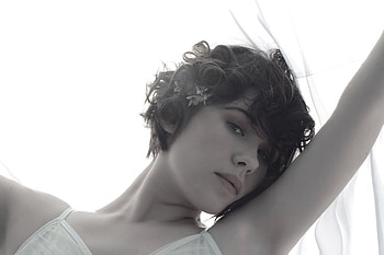 PORTRAIT, graphy, bw, woman, beauty HD wallpaper