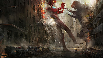 Godzilla vs Ultraman HD wallpaper