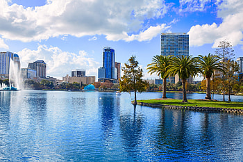 Orlando Skyline, Travels, Scenic view, Palm trees HD wallpaper