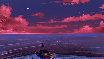 Coldy Night, alone, artist, artwork, digital-art, artstation HD wallpaper